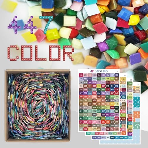 Diamonds Painting Accessories,Replacement for Missing Square Drills 223500 Pieces 447 Colors,Rhinestone Resin Diamond Drill,Art Beads Gems Stones（500pcs per Bag）