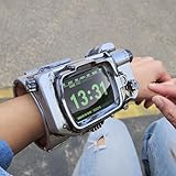 Fallout Pip-Boy: Life Size Wearable Cosplay Die-cast Replica-Memory Foam Cuff features LCD Screen w 45 Animations, FM Radio, Alarm Clock, & Stand-Officially Licensed Gift Collectible By Amazon Studios