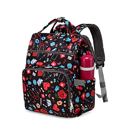 Gatycallaty Large Backpack Purse for Women - 10.6"L x 7.6"W x 16.4"H, 20L Capacity, 2 Compartments and 12 Pockets, Holds up to 15.6" Laptop