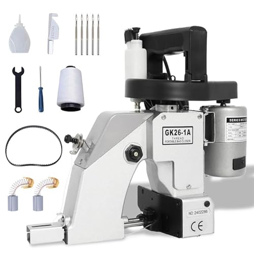Bag Sewing closing Machine,heavy duty Cordless Bag Closer, maquina de coser costales,Automatic Bag Stitcher, Industrial Stitching Machine for Jute/Seed/Vinyl Rice Bags（gk26-1A）