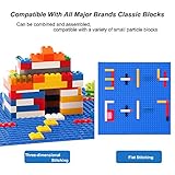 LVHERO Classic Baseplates Building Plates for Building Bricks 100% Compatible with All Major Brands-Baseplate, 10" x 10", Pack of 16 (Blue)