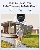 REOLINK Security Cameras Wireless Outdoor, Pan Tilt, Auto Tracking, 6X Hybrid Zoom, Solar Powered with 2K Color Night Vision, 2.4/5GHz WiFi, Local Storage, Home Hub Compatible, Trackmix+Solar Panel