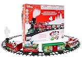 Lionel Disney Battery-Operated Mickey Mouse Express Toy Train Set with Bluetooth, Locomotive, Train Cars, & Track with Authentic Train Sounds, Lights, & Water Vapor Smoke Effects for Kids 4+