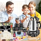 Complete Candle Making Kit With Wax Melter, Candle Making Supplies, DIY Arts&Crafts Kits Gift For Adults,Beginners,Including Bees Wax,500w Electric Stove,Wicks,Rich Scents,Wick Clips,Pouring Pot Etc.