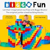 BiggoBlocks Big Blocks for Kids Ages 4-8 — Indoor & Outdoor Blocks for Kids Games — Large Building Blocks (48 pc) Learner Set