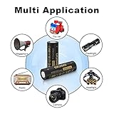 DQGG 3.7 Volt 21700 Rechargeable Battery with Charger 5000mAh Battery 2Pcs Large Capacity Batteries for LED Flashlight, Headlamps, Doorbells, Toys, Cameras etc