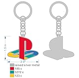 Retro PS Keychain with Multicolored Logo Gamer Keychain