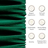 KKJIAF Hunter Green Stretch Velvet Fabric 60 Inch Wide, 5 Yard Soft Stretchy Fabric for Sewing Clothes, Apparel, Costume, Crafts - 90% Polyester 10% Spandex