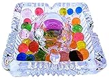 Crystal Glass Turtle Tortoise with Plate for Feng Shui and Vastu Best Gift for Career and Good Luck Set Showpiece Worship Spiritual Religious Festivities Home Temple Use Gift