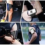 VUP Running Armband 360°Rotatable for iPhone 16/15/14/13/Pro Max/Pro/Mini/12/11/SE/Xs/XR/X/8/7/Plus, Fits All 4-6.7 Inch Smartphones, with Key Holder Phone Armband for Running Hiking Biking (Black)