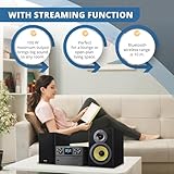 Philips Bluetooth & WiFi Stereo System for Home with CD Player, Spotify, Internet Radio, FM Radio, MP3 Playback, Crisp Highs and Rich Bass 100W, Remove Control Included