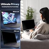 Laptop Privacy Screen 15.6 Inch Compatible with HP/Dell/Acer/Samsung/Asus/Lenovo/Toshiba,16:9 Aspect Removable Anti Glare Blue Light Filter Protector, 15.6 in Laptop Privacy Screen Shield