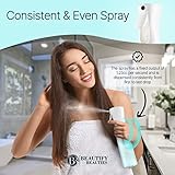 BeautifyBeauties Spray Bottle For Hair – Continuous Mister Spray Bottle for Hairstyling, Cleaning, Plants, Pets, Barbers, Salons, Essential Oil Scents (Clear, 18.6oz/500ml) "11" H x 2.6" L