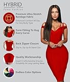 Hybrid & Company Womens Elegance V Neck Stretch Chic Bandage Dress DRBD132 RED XL