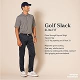 Amazon Essentials Men's Slim-Fit Stretch Golf Pant, Black, 34W x 30L