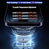 Phone Cooler for Gaming, Live Streaming, Freeze in 15s, Low Noise Cooling, Magnetic Cell Phone Radiator with Fast Liquid Cooling Semiconductor Heatsink for iPhone/Android/Tablet/iPad, Beyond Phone Fan