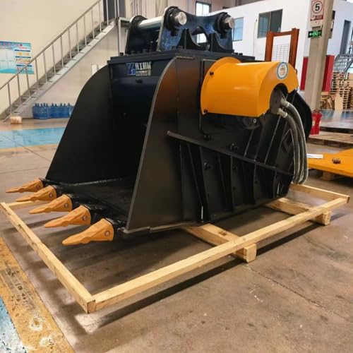 Excavator Crusher Bucket - Durable Attachment for Efficient Rock, Concrete, and Asphalt Crushing | Perfect for Heavy-Duty Construction and Demolition