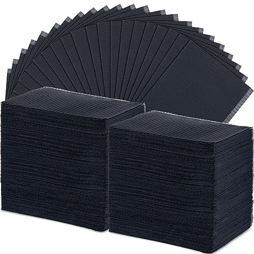 Newwiee 250 Pcs Disposable Nail Table Towels Mat, 13'' x 18'' Patient Bibs 3 Ply Waterproof Tattoo Bibs Nail Towels Paper Tray Covers Clean Pads Tattoo Supplies (Black)