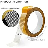 Birllaid Fabric Tape Multifunctional Double Sided Tape,Clear Tape for Clothes,Double Stick Carpet Tape Heavy Duty 1inchx33FT10m High Stickness Strong 2 Sided Tape