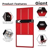 RUN-CHICKEN Door (Red) Giant for Large Poultry, Turkey Coop Door, Battery Powered, Large Size Automatic Coop Door, Full Aluminum Automatic Chicken Door with Timer and Light Sensor