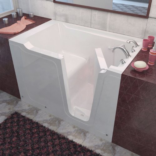 Meditub MT3660RWS Bariatric 36 by 60 by 40-Inch Walk In Soaker Bathtub Spa Right Side Door, White