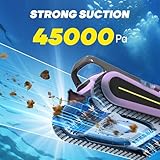 (Purple Black) Seauto Crab Cordless Robotic Pool Cleaner, Pool Vacuum Robot with 2.5h Runtime for Above Ground & Inground Pools, Automatic Pool Cleaner, Wall Climbing, Intelligent Route Planning