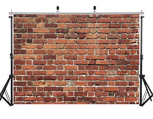 AIIKES 10x8FT Red Brick Wall Photography Backdrop Thin Vinyl Photo Backdrops Background Baby Birthday Party Wedding Graduation Home Decoration Photo Booth Studio Prop Banner 11-506