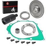 Flywheel Puller & Starter Clutch One Way Bearing Gear Kit & Gasket For YAMAHA Warrior Raptor Big Bear Moto 4 350 YFM350 1987-2014 Kodiak 400 1994-1998