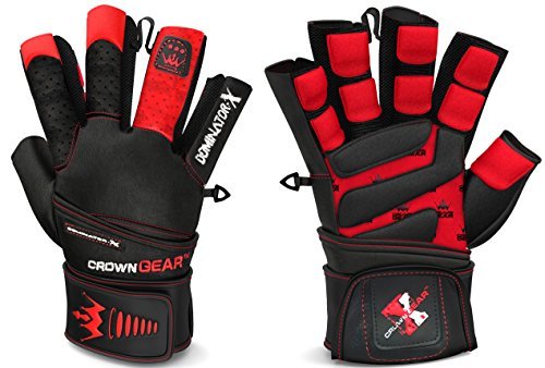 Weightlifting Gloves for Gym Fitness Crossfit Bodybuilding,Workout Gloves for Men & Women,1 Year Replacement Warranty (Dominator X, XX-Large)