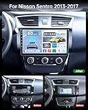 2+64G Car Radio for Nissan Sentra 2013-2017 with Wireless Carplay Android Auto, 10.1" 1280x800 HD Touchscreen Car Stereo with Backup Camera, Mirror Link GPS 5G WiFi Bluetooth FM SWC