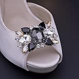 Ruihfas 2Pcs Fashion Womens Crystal Rhinestone Shoe Clips Decorations for Wedding Party Prom (Multi-color)