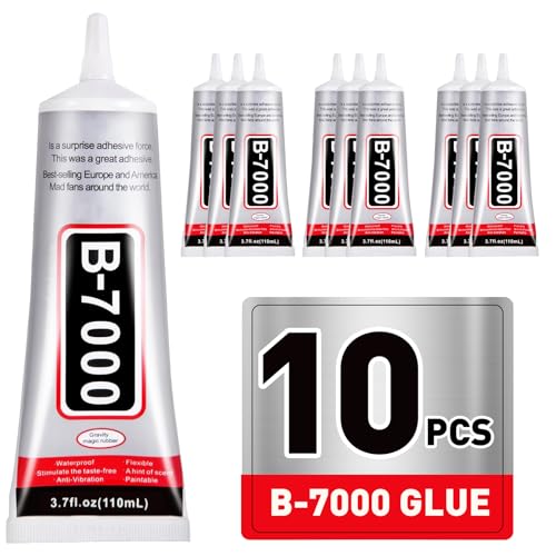 10 PCS 110ml B7000 Clear Glue With Precision Tip for Rhinestones, Craft, Shoe, Fabric, Jewelry Making, DIY, Makeup, Nail Art, Glass
