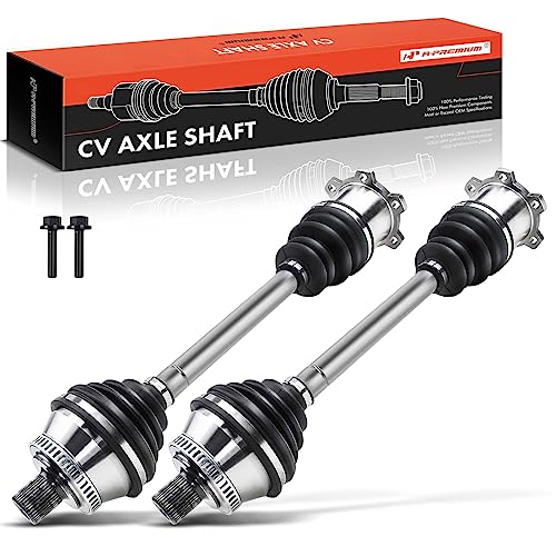 A-Premium Pair (2) Front CV Axle Shaft Assembly Compatible with Audi A4 2002-2009 Automatic CVT Transaxle, A4 2002-2005 Automatic Transaxle, Driver and Passenger Side, Replace# 8E0407271AA 8E0407271BE