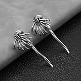 HZMAN Alien Facehugger Earrings for Men Women Stainless Steel Retro Gothic Punk Xenomorph Insect Stud Earring Biker Party Jewelry Gift