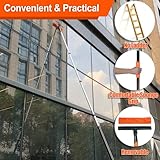 Buyplus Squeegee for Window Cleaning with 5 to 20 Foot Extension Pole, Extendable Window Cleaner Squeegee, Window Washing Kit for Car, Indoor/Outdoor High Window