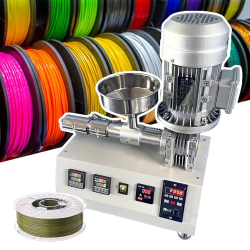 DWNYSMUSC Single Screw Extruder,Compact Plastic Pellet Extruder,0-350°c Pid Temperature Control,for Small Batch Production 3D Printing