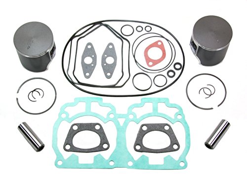 Ski-Doo Rev 600 HO Top End Rebuild Kit Includes Pistons Gaskets Wrist Pin Bearings Standard Stock Bore 72mm 2004 2005 2006 2007