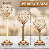 12 Pack Crystal Candle Holders Gold or Silver Candle Holders Bulk Decorative Tealight Candle Holder for Wedding, Party, Christmas Table Centerpieces Decoration (Gold)