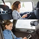 Retractable Car Backseat 3 in 1 Multi Charging Station Box with USB Type C Lightner Retractable Cables for All Phones | iPhone | Samsung | Android | Uber | Share Ride Customer Charging Dock