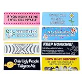 YJ PREMIUMS 10PC Funny Car Bumper Stickers | Waterproof Auto Bumpers Sticker Decals for Cars Fun Cute Joke Hilarious Gag Humor Im Sorry Let Me Merge Honk Certified Silly Goose for Adults Gifts