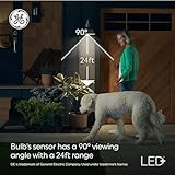 GE LED+ Motion Sensor LED Light Bulbs, 15W, PAR38 Outdoor Security Floodlight, Warm White (2 Pack)