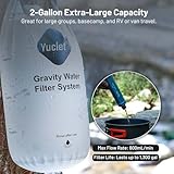 Yuclet Gravity Water Filter System w/ 2-Gal Bag & 0.1-Micron Water Filter Straw, Gravity-Fed Water Filtration System Water Purifier Survival for Camping, Backpacking, Hiking & Emergency Preparedness