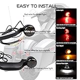 MotoParAcc Rear Bullet LED Turn Signals Light Bar Integrated Turn Signals Motorcycle Brake Tail Lights Compatible with Harley Touring Road King Road Glide Special Electra Glide Heritage Softail