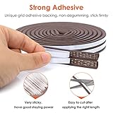 YOUSHARES Door Draft Excluder - 10m/33ft Door Seal for Windows Self Adhesive Foam Door Insulation Strip for Windows Door Weather Stripping Draft Excluder Strip 33 Feet (Brown)