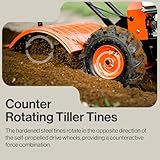 SuperHandy Tiller Cultivator – 7HP 209cc Engine, Adjustable Tilling Width & Depth, Heavy-Duty Steel Tines for Garden Soil Prep, Landscaping & Weed Removal (Rear Tine Tiller)