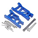 Aluminum Front&Rear Suspension A-Arms Caster Steering Blocks Stub Axle Carriers for Traxxas 2WD 1/10 Slash, Stampede, Rustler, Nitro Slash-Replaces Part 3736 3632 3752 3631