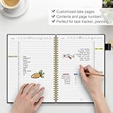 Regolden-Book To Do List Notebook, Daily Planner for Work, Project Tasks & Personal Organizer, Checklist Man/Women, Pocket, Pen Loop, 160 Pages (7"x10")