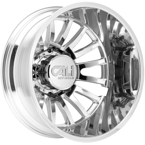 CALI OFF-ROAD SUMMIT DUALLY Gloss Black Wheel with Painted (22 x 8.25 inches /8 x 165 mm, 232 mm Offset)