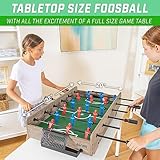 GoSports 32 Inch Tabletop Foosball Game Set - Oak or Black