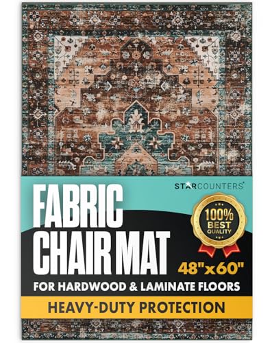 Chair Mat for Hardwood Floor - Office Chair Mat for Hardwood Floor - Desk Chair Mat for Hardwood - Rolling Chair Mat for Hardwood - Desk Floor Mat for Hardwood Floors - Brown, 48 x 60